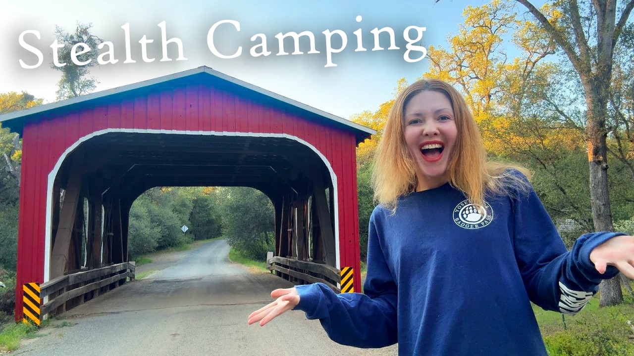 Secret Camping Under a Covered Wooden Bridge with LOUD Frogs!