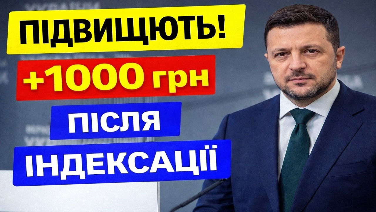 ІНДЕКСАЦІЯ ПЕНСІЙ 2026: +1000 грн ДО ПЕНСІЇ — ХТО ОТРИМАЄ ДОПЛАТУ ПІСЛЯ ПІДВИЩЕННЯ
