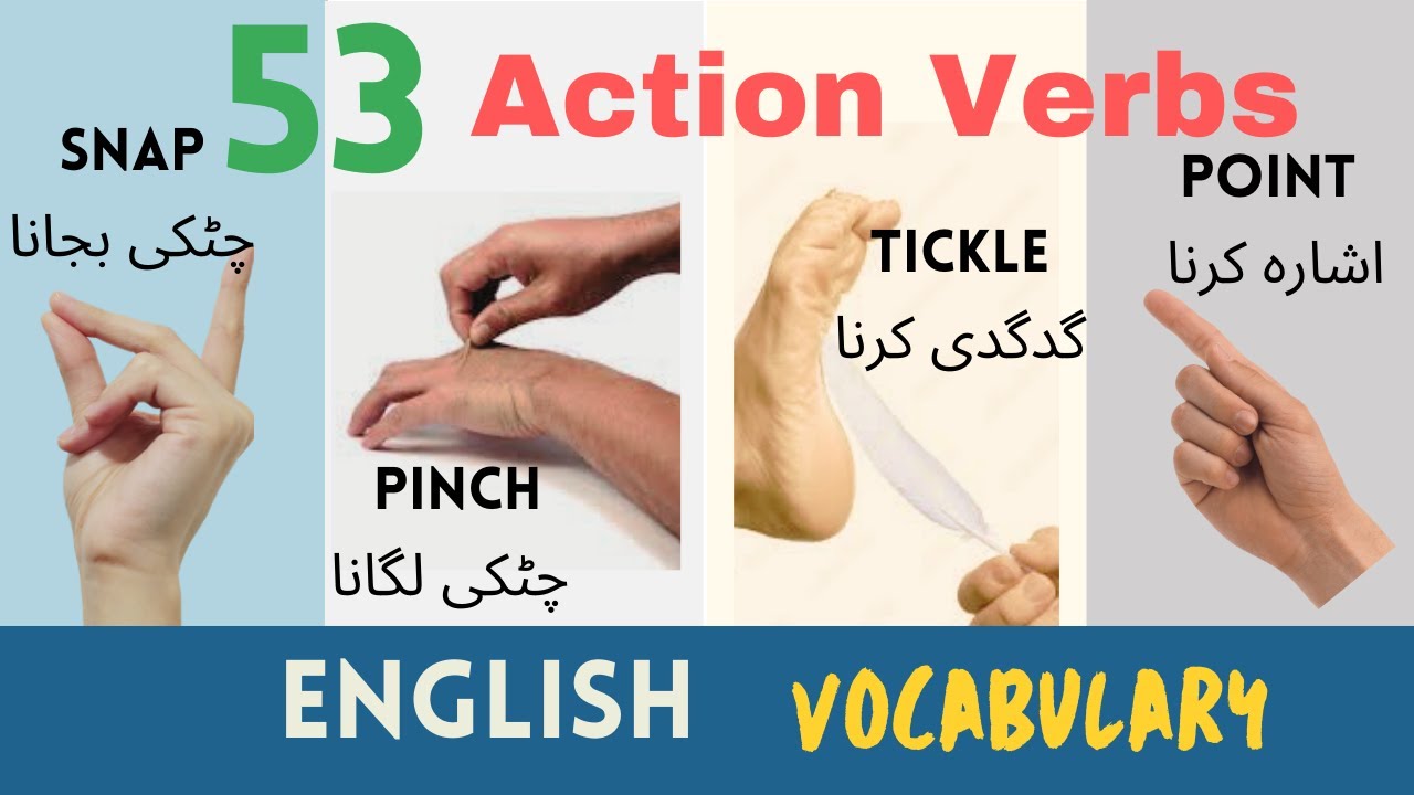 Action Verbs Vocabulary with Urdu/Hindi Meaning | @learnwithfammy