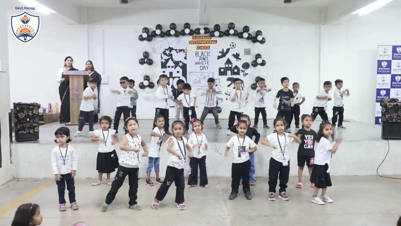 Black & White Day Celebration Std  Pre Primary  English Medium