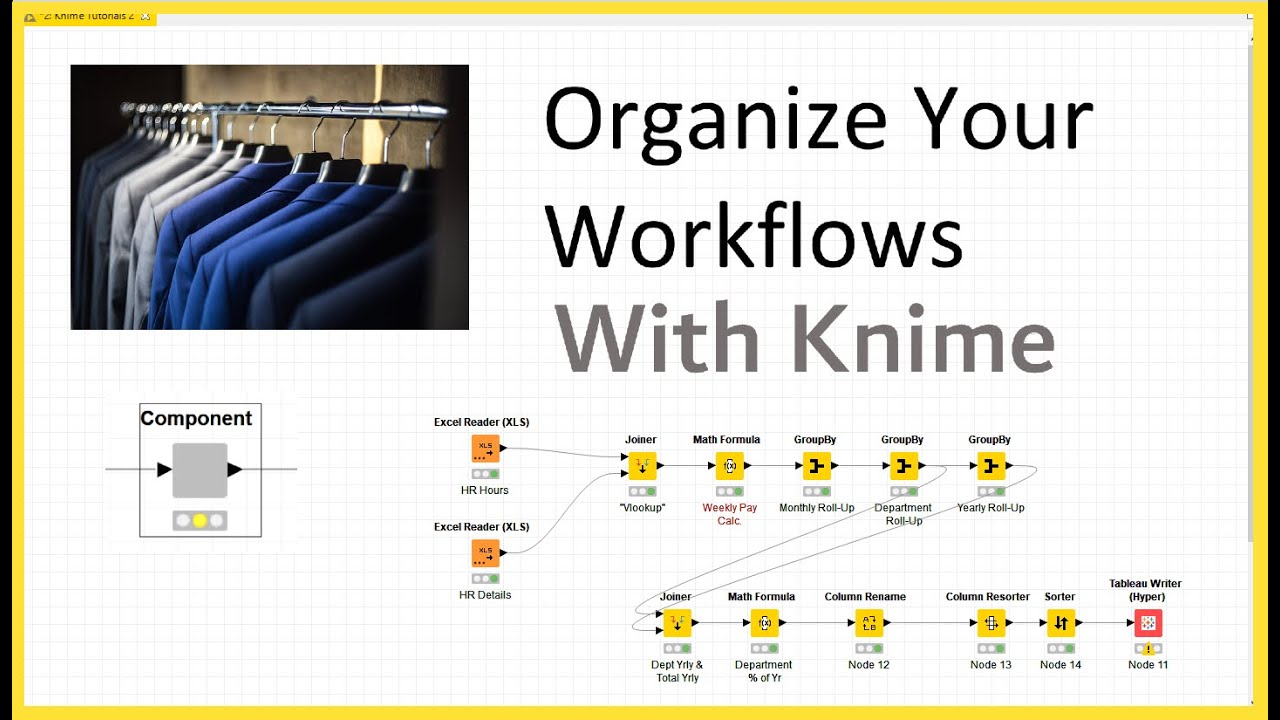 Knime - Organizing / Cleaning-Up Your Work Flows by Creating Components