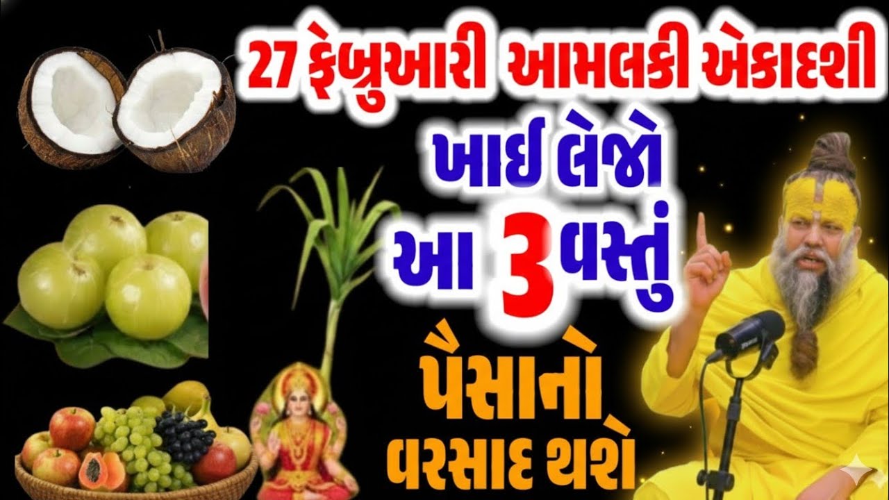 27 ફેબ્રુઆરી આમલકી એકાદશી: આ 3 વસ્તુ ખાઈ લેજો, પૈસાનો વરસાદ થશે! 💰