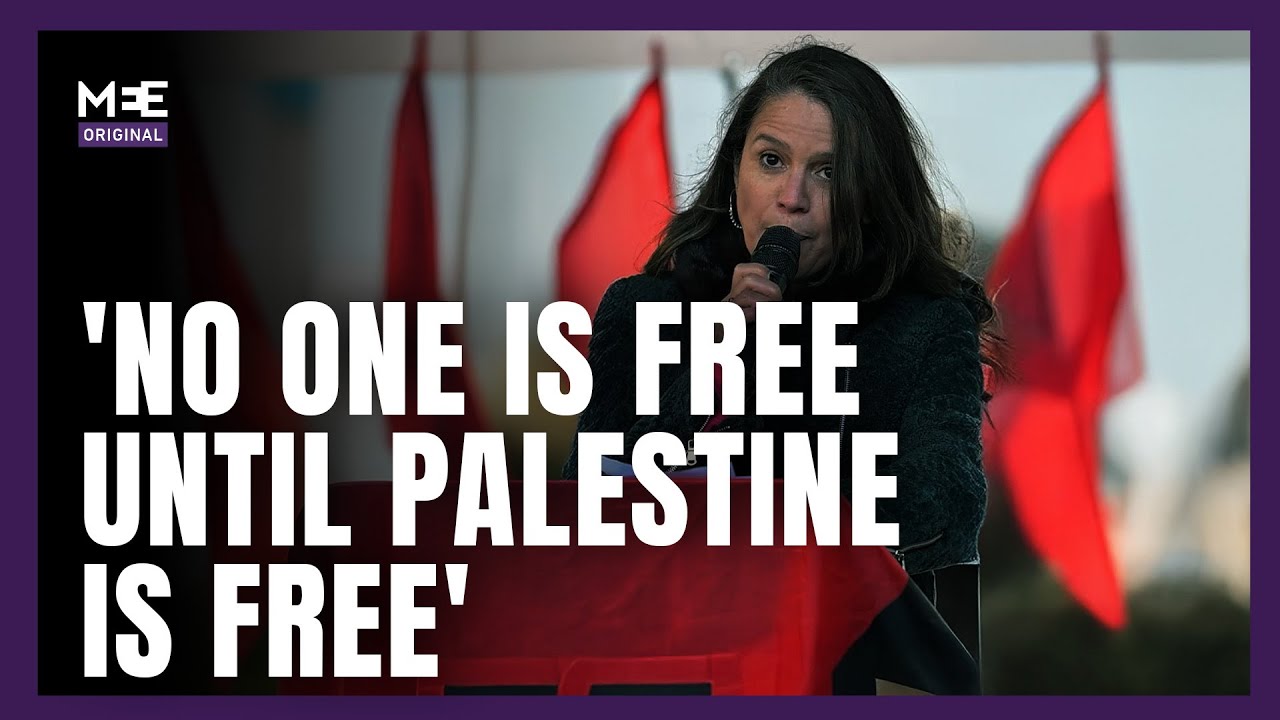 &lsquo;No one is free until Palestine is free&rsquo;: Singer Lisa Moorish speaks at pro-Palestine London rally