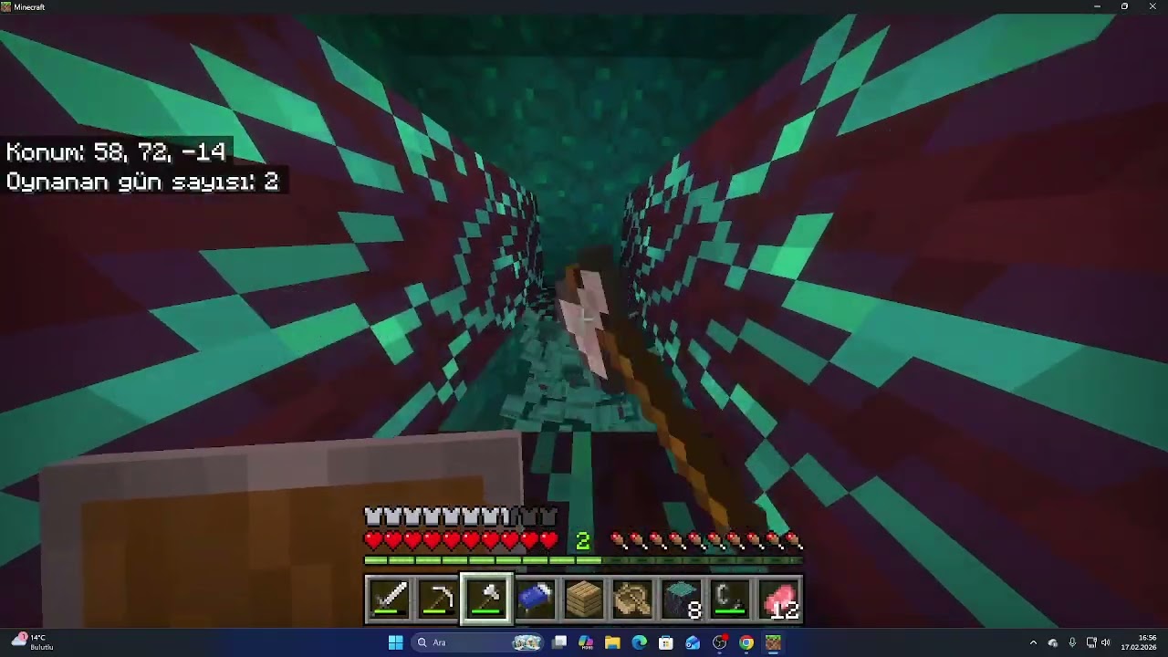 Minecraft 2  Nethere gittim ve kendime ev yaptım.