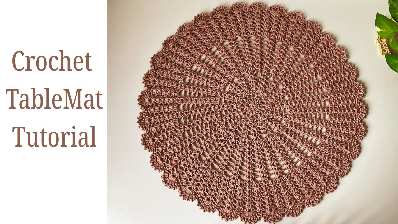 Large Crochet Round Placemat (22 inches) || Step-by-Step Crochet Tutorial For Beginners || 