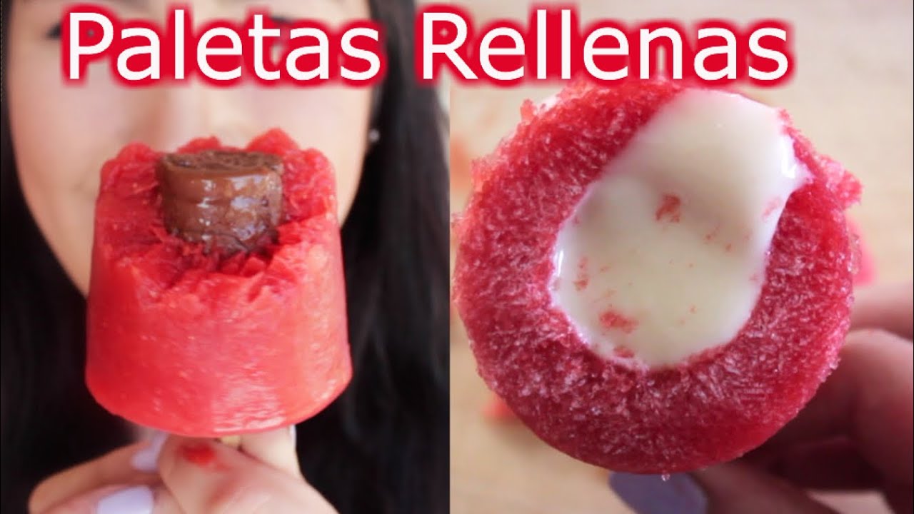 PALETAS RELLENAS DE NUTELLA Y LECHE CONDENSADA ♥(FÁCIL)-ILSE GOMEZ