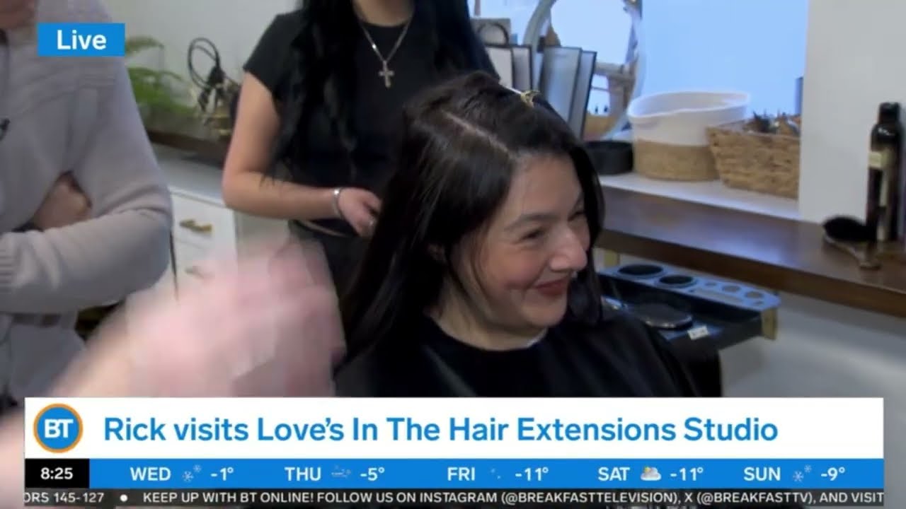 Miranda Furtado with Great Lengths on Breakfast Television