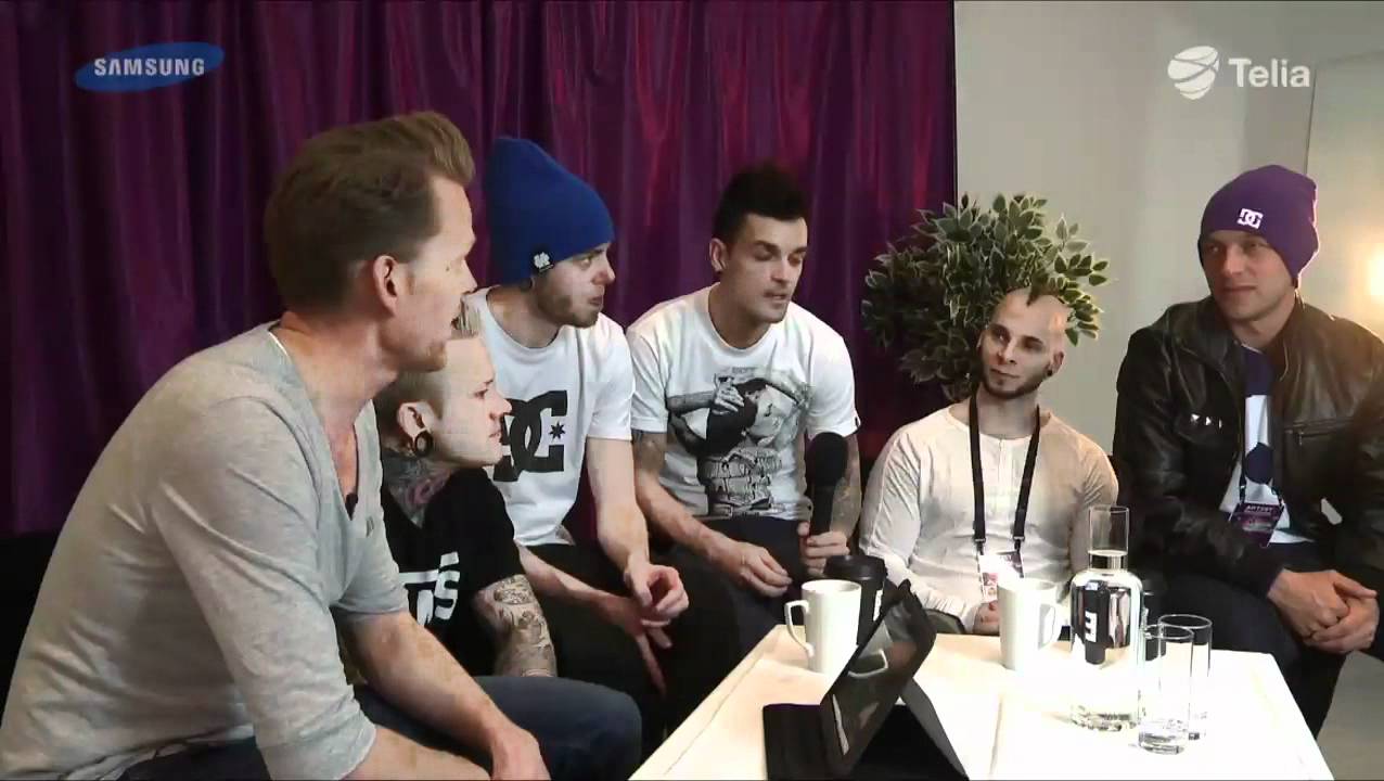 Dead by April, irriterad intervju inför Melodifestivalen Finalen i Globen - slutar i katastrof!