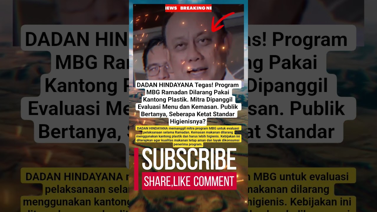 MBG Ramadan Dilarang Pakai Plastik, BGN Wajibkan Kemasan Lebih Higienis! #shorts #viralvideo