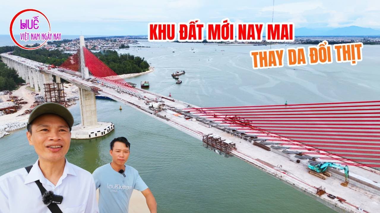 Chộ mà thèm không gian mới được mở ra khi Cầu vượt của biển Thuận An - Huế từng bước định hình