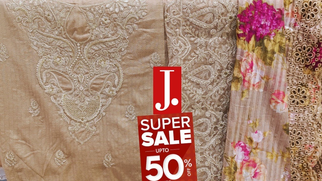 ❤️ J. Junaid Jamshed 50% OFF Sale ♥️ j. unstitched sale collection 📣  j.sale 2025 📣 Part 1