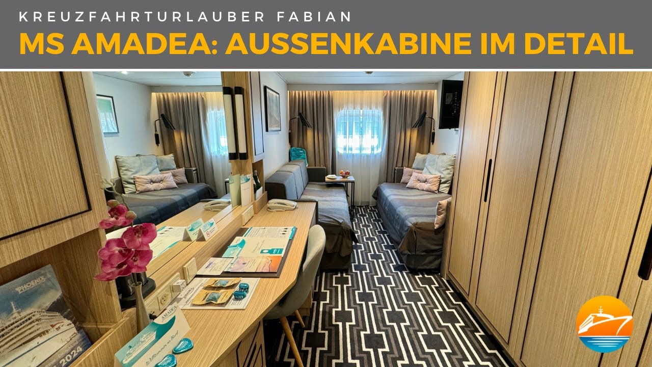 Außenkabine auf dem Traumschiff MS Amadea - Meine Kabine auf Deck 6 im Detail! Phoenix Reisen