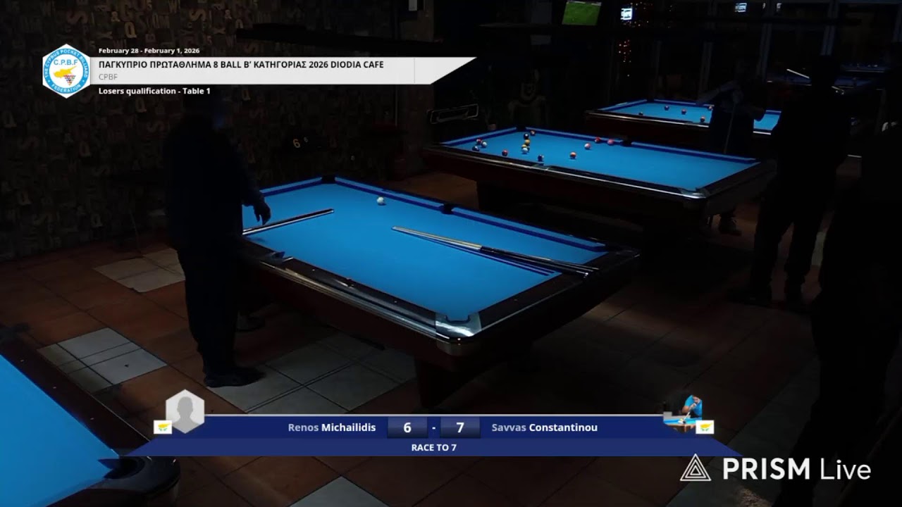 Live streaming of Cyprus Billiards TV
