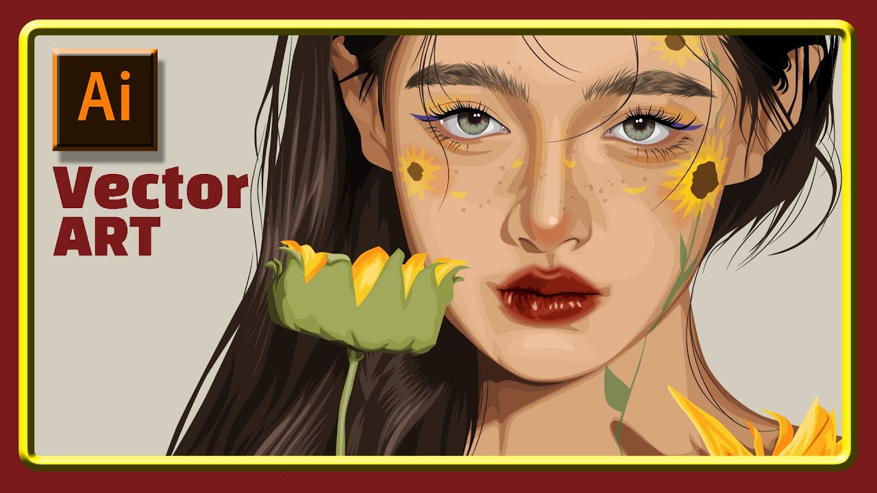 Step by Step Vector Portrait in Adobe Illustrator | vector art | آموزش وکتور آرت در ایلوستریتور