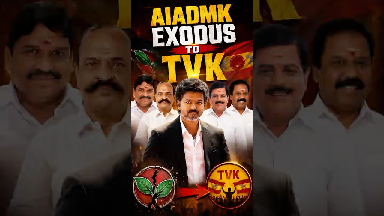 Почему ведущие лидеры AIADMK переходят на телеканал TVK Виджая? #tamil #politicalnews #breaking