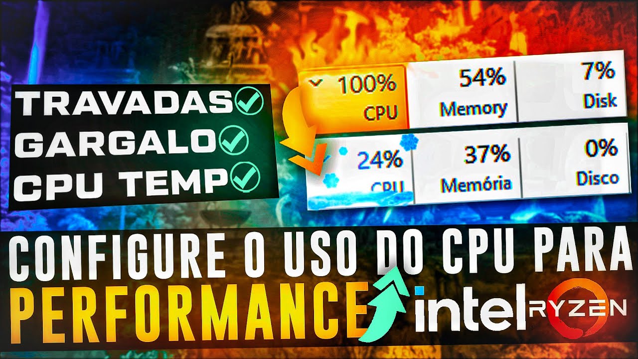 OTIMIZAÇÃO SIMPLES para fim do CPU em 100 % nos jogos !  USO e TEMPERATURA do PROCESSADOR ! 2022