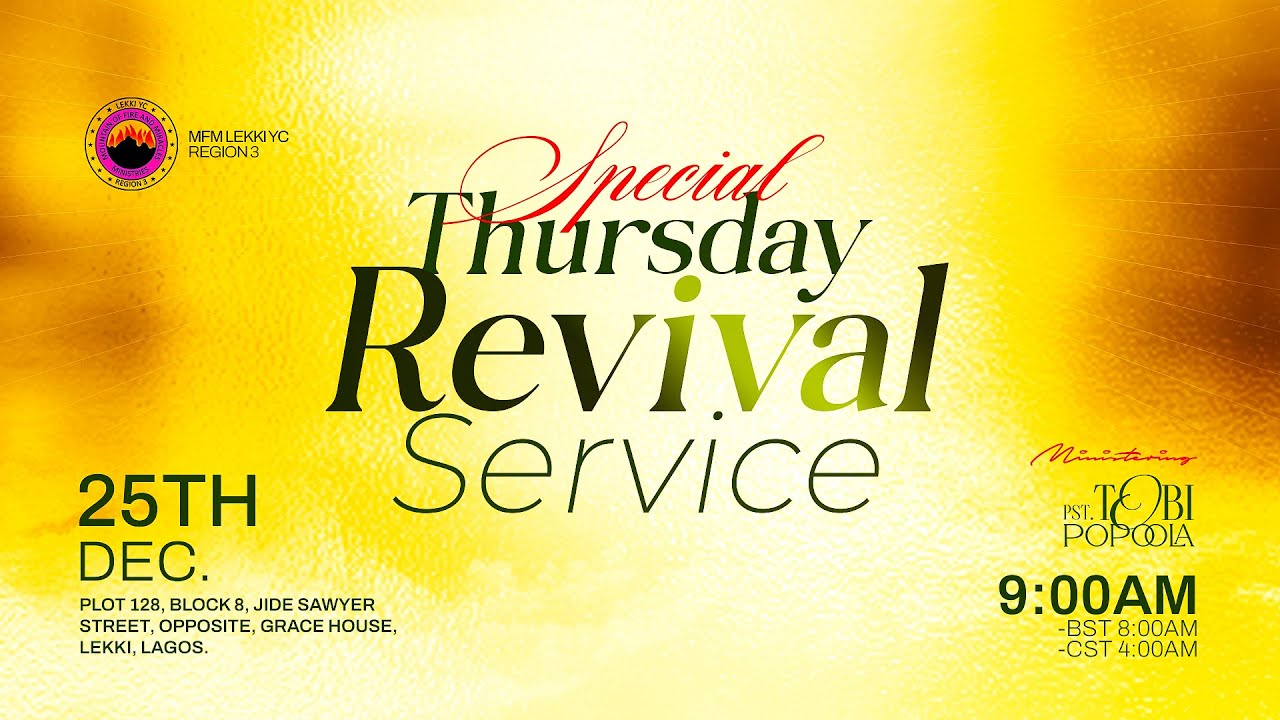 Special Thursday Revival Service | Final Thursday Service of 2025 | 25th December 2025