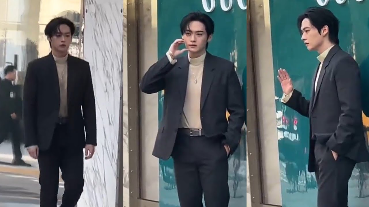 리노 Straykids Lee Know arrival at reopening of The Gucci Osteria  today 2025