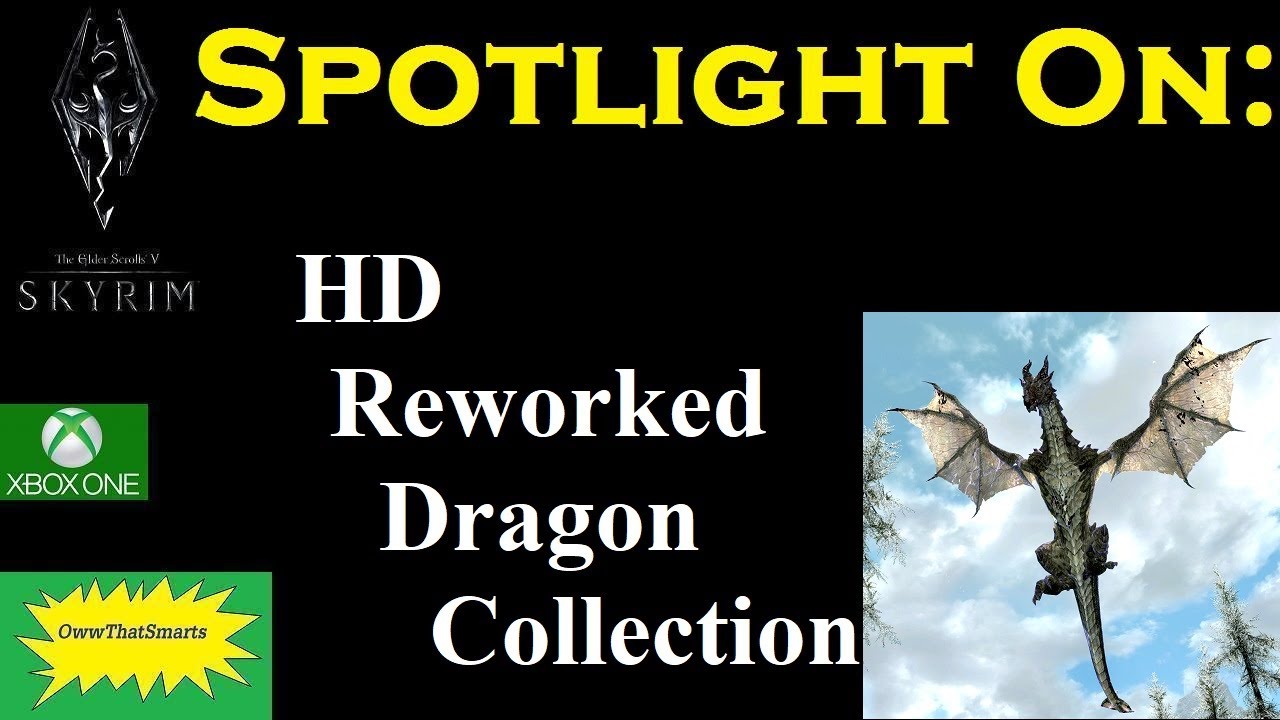 Skyrim (mods) - Crom - Spotlight On: HD Reworked Dragon Collection