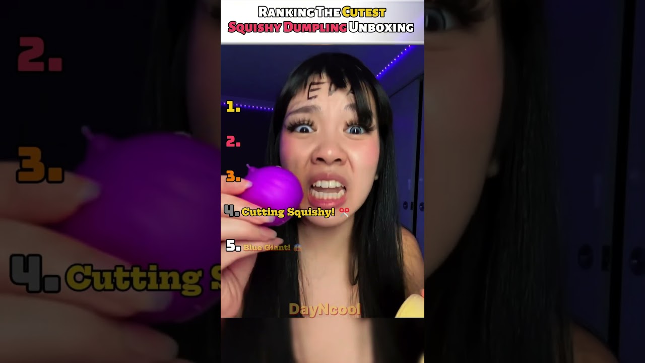 Ranking The Best Squishy Dumpling Glitter Unboxing😱✨ #shorts #squishy #unboxing #glitter #asmr #usa