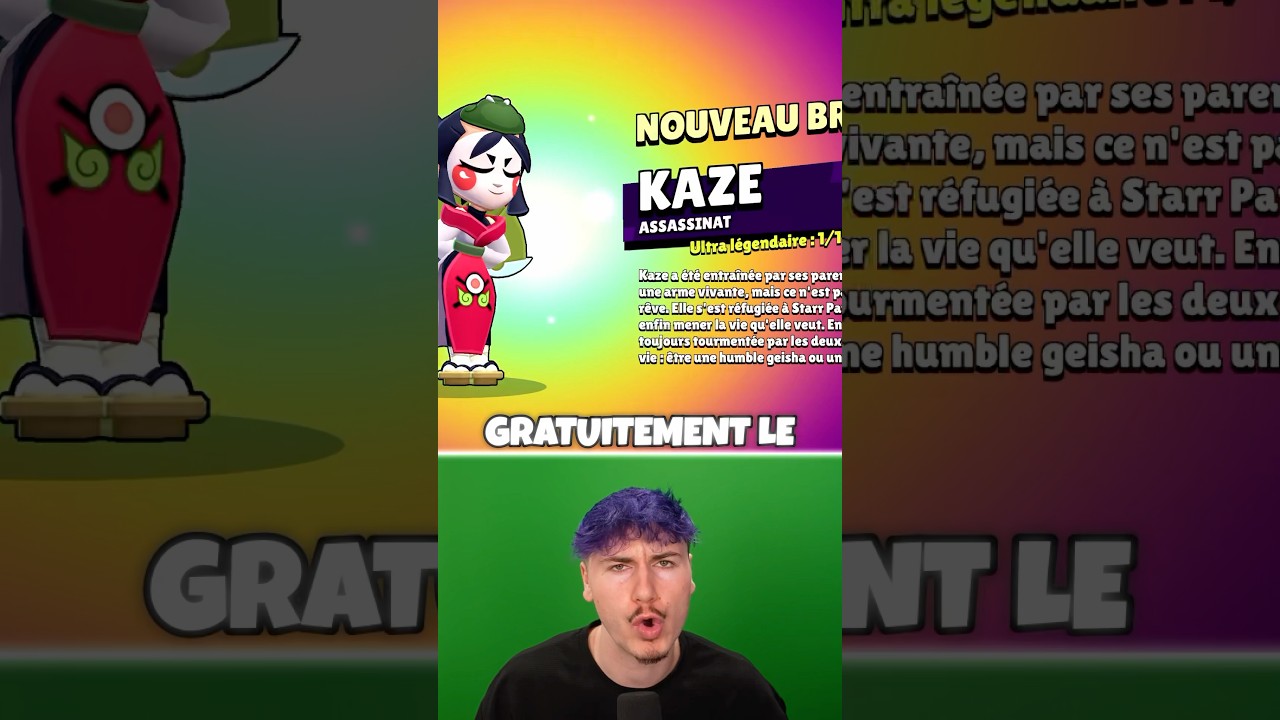 OBTIENT GRATUITEMENT KAZE !! #brawlstars