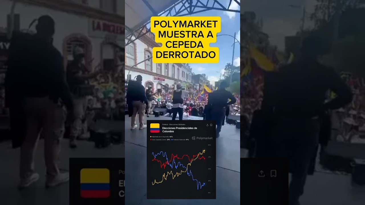 POLYMARKET muestra ganador a De la Espriella sobre cepeda en elecciones presidenciales #politica