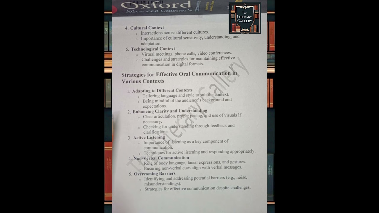 Context in Oral Communication #communicationskills #oralcommunication