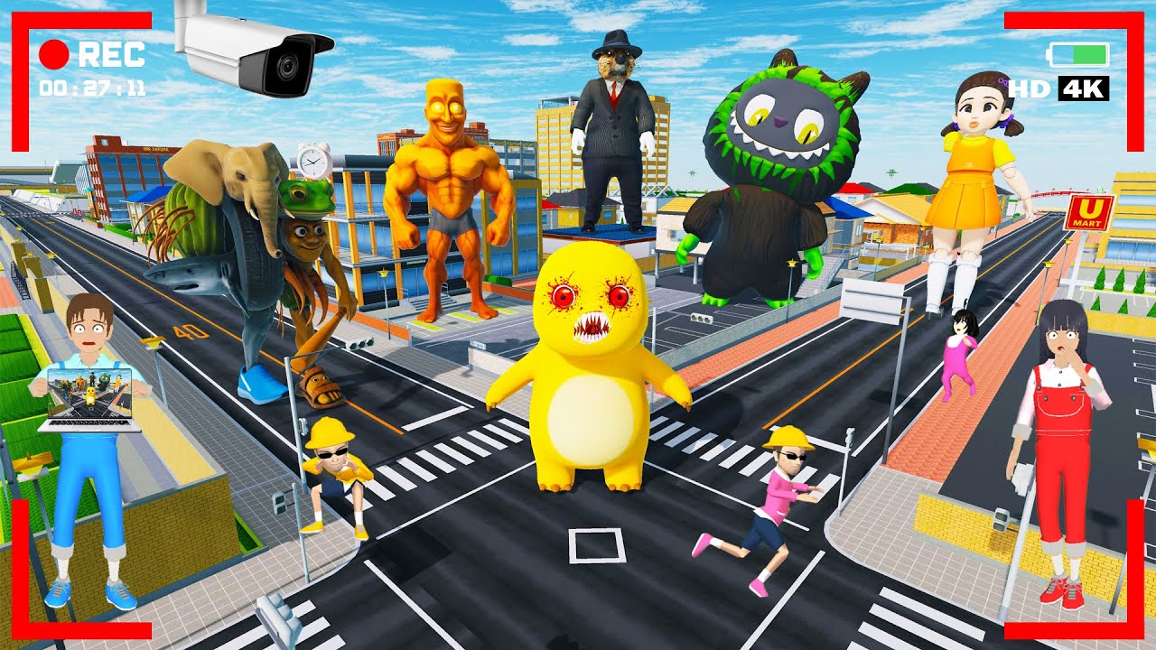Yuta Mio Panik CCTV di Rumah Merekam Pasukan ANOMALI Boneka SQUID GAME LABUBU Monster NAILONG 😱
