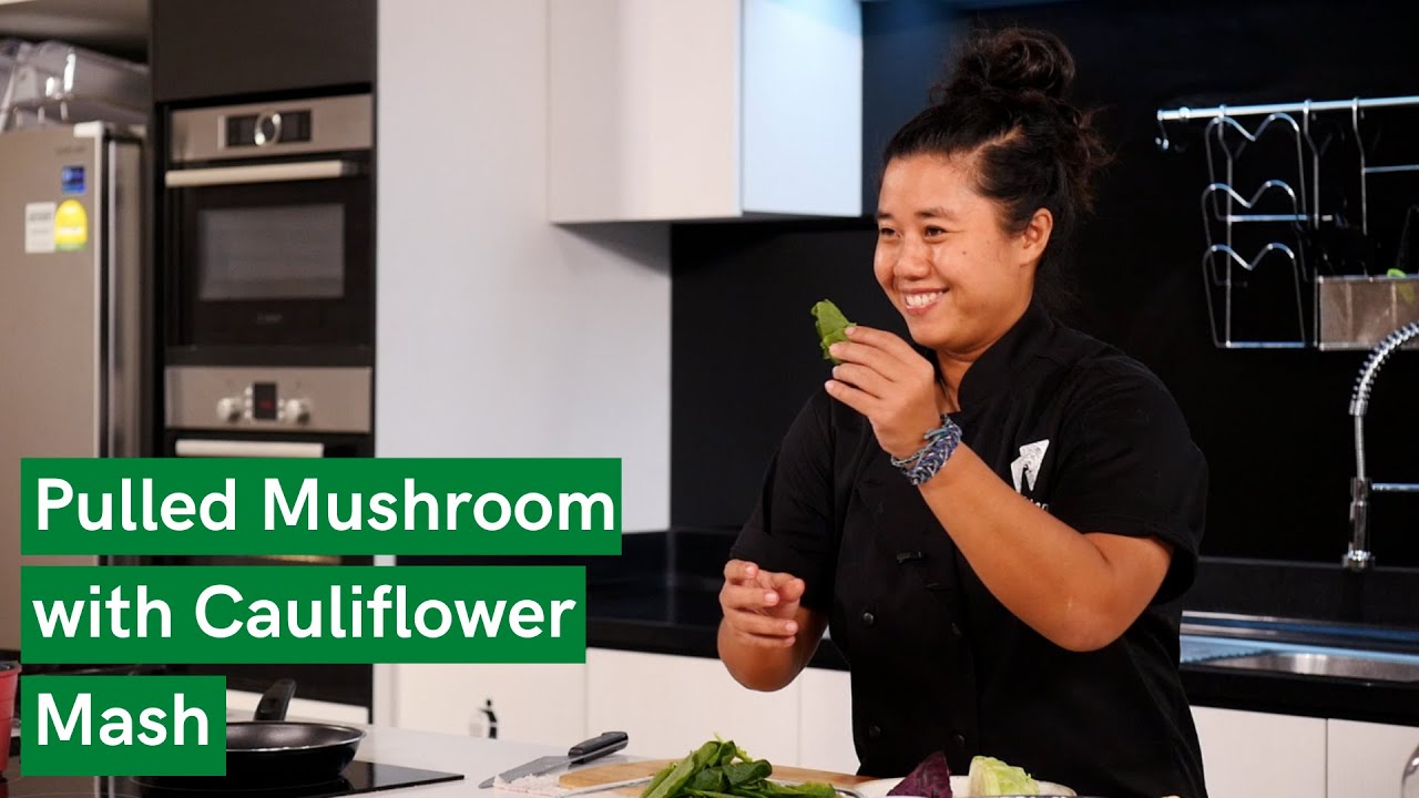 How to make Pulled Mushroom and Cauliflower Mash with Singapore-grown Mushrooms