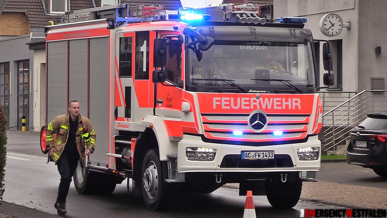 [RTH MUSS ABHEBEN! 🚨] - EINTREFFEN an EINSATZSTELLE - Feuerwehr Alsdorf - HLF, DLK & LKW