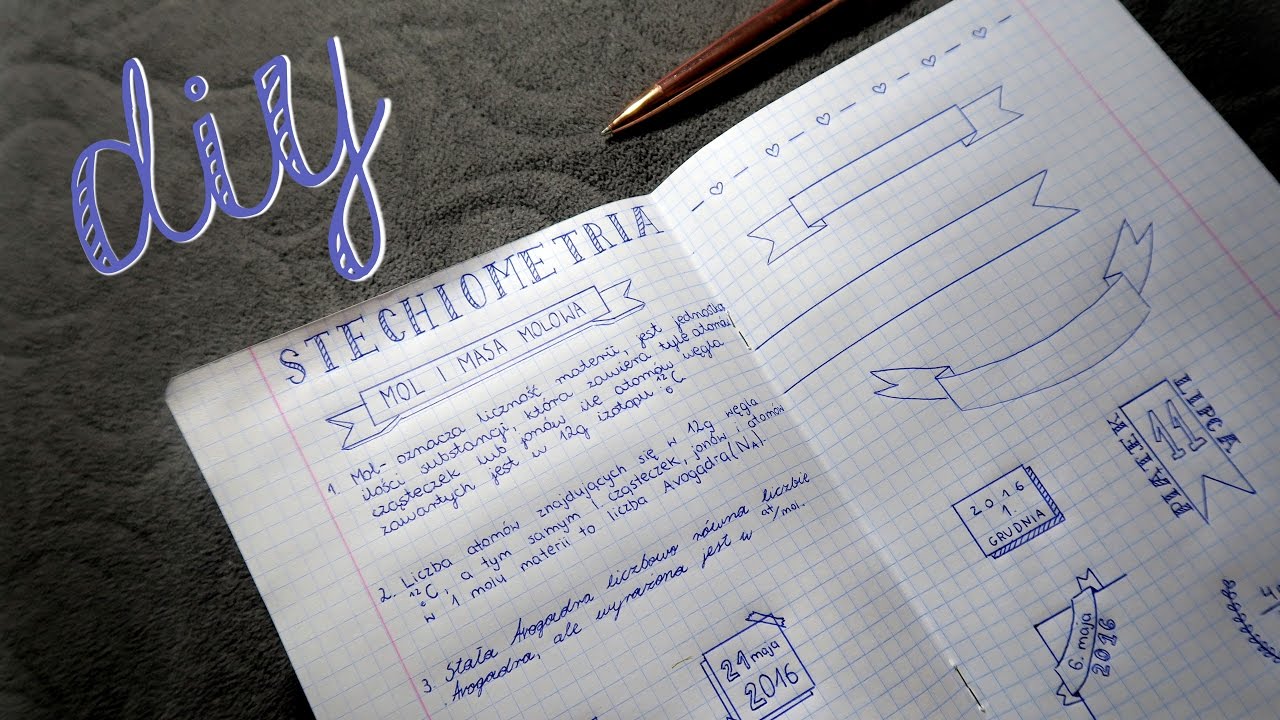 Dekorowanie zeszytów DIY
