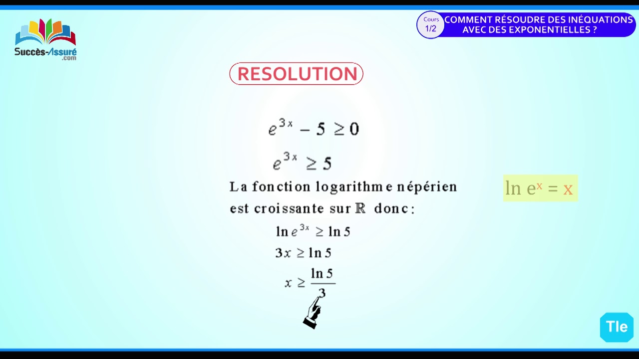 Comment résoudre des inéquations avec des exponentielles ? 1/2