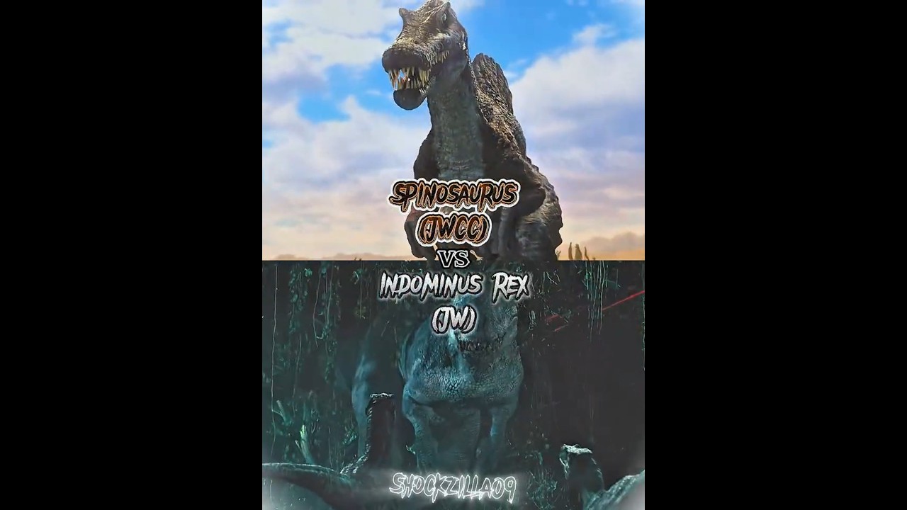 Indominus Rex (JW) vs Spinosaurus (JWCC) |#jurassicworld