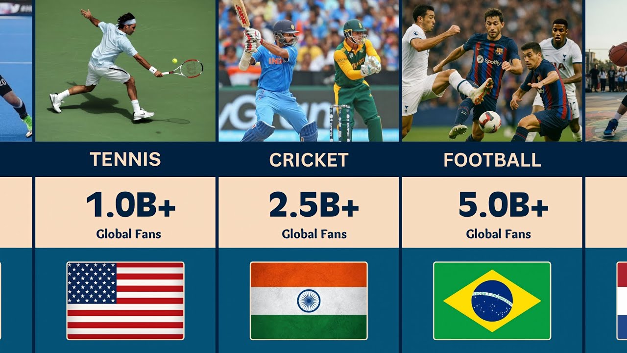 Top 50 Most Popular SPORTS In The World | Primedata 
