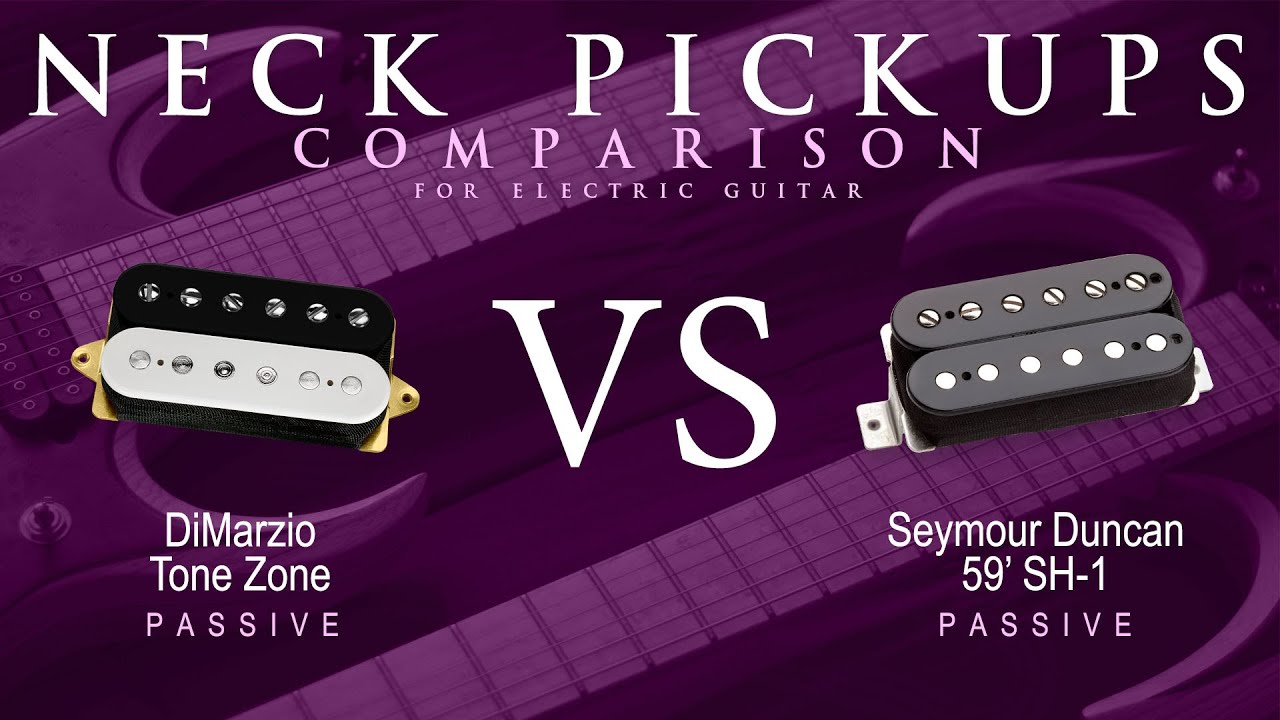 DiMarzio TONE ZONE vs Seymour Duncan 59' SH-1 - Passive Neck Guitar Pickup Comparison Tone Demo