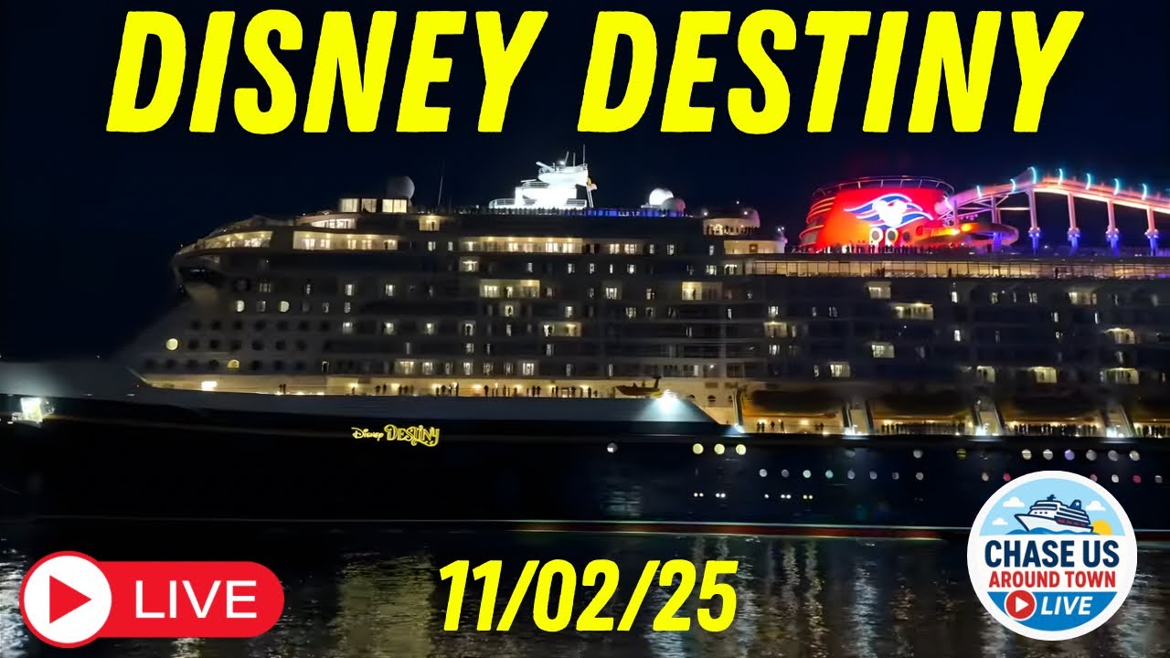 LIVE: Disney Destiny Has Arrived in Port Canaveral! (Nov. 2, 2025) Also 3 Ship Departures!!