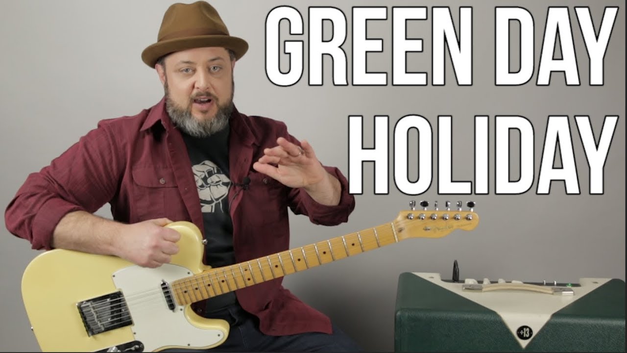 Green Day - Holiday  - Guitar Lesson (With Solo)