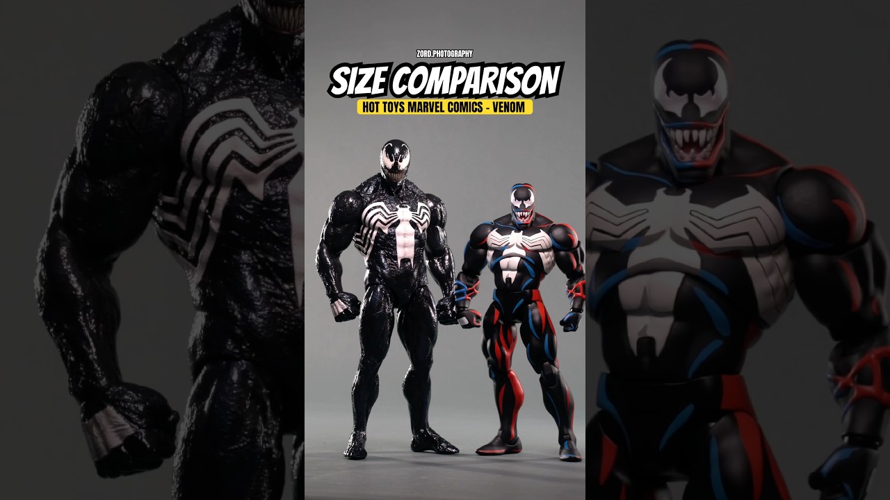 Сравнение размеров: Hot Toys Marvel Comics - Venom #marvel #venom #spiderman