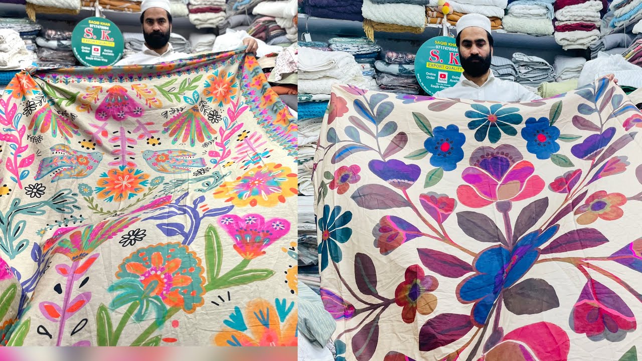 NEW PRINT BEDSHEETPURE COTTON KING SIZE Pure Latest Fabric Collection 9717478084 