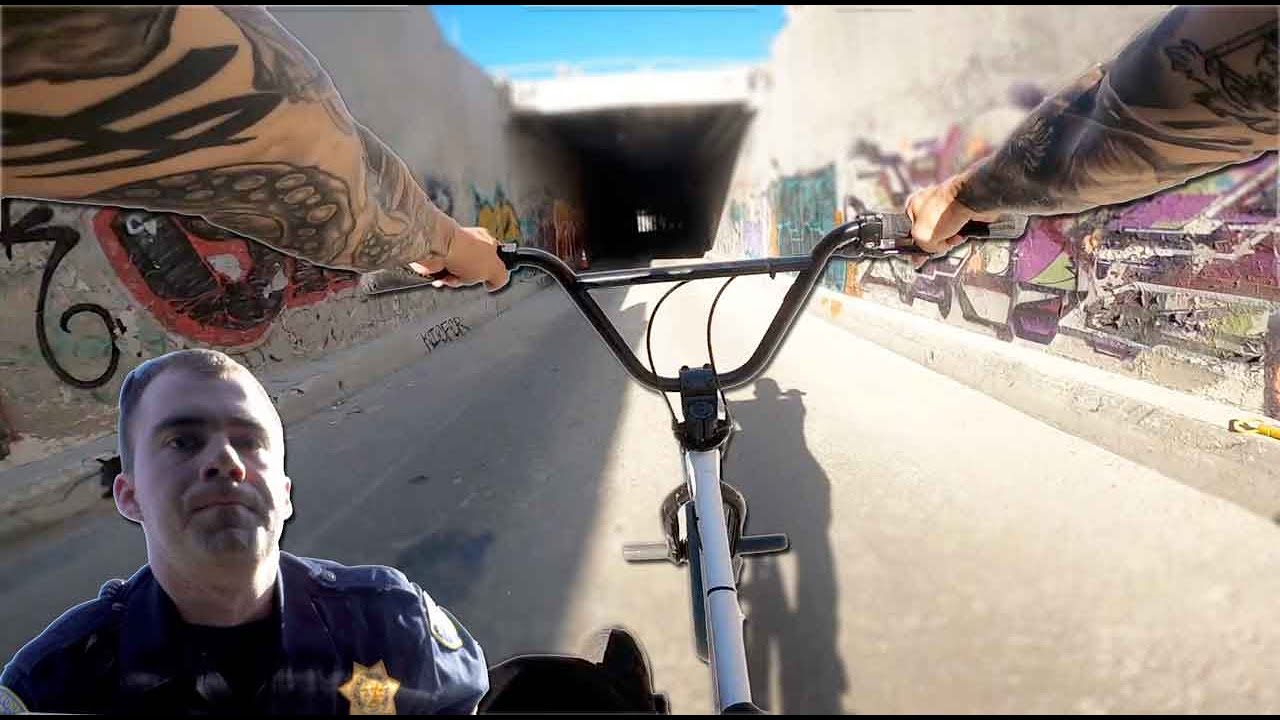 КАТАНИЕ НА BMX В ПУСТОМ ЛОС-АНДЖЕЛЕСЕ **ПОЙМАН ПОЛИЦИЕЙ**