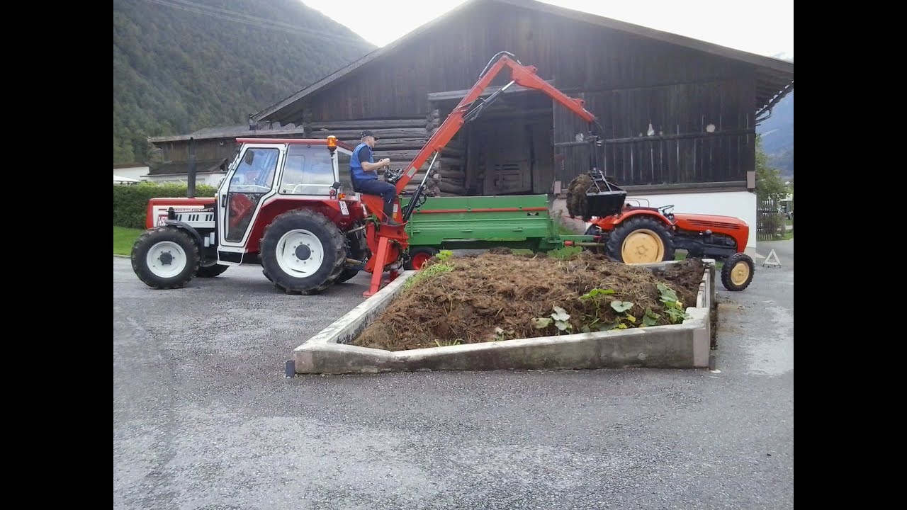 Lindner 1450 und Steyr 188 beim Misten
