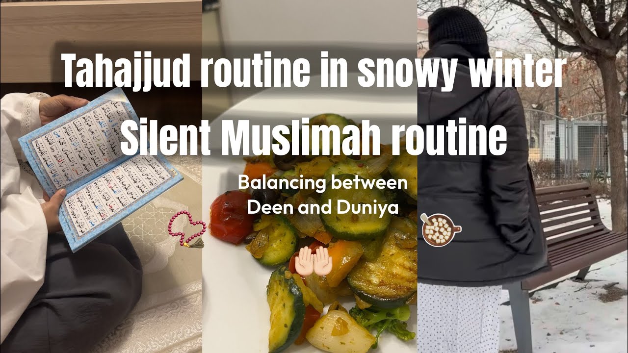 Tahajjud winter silent and calm routine in Europe | motivation for Tahajjud | muslimah silent vlog 