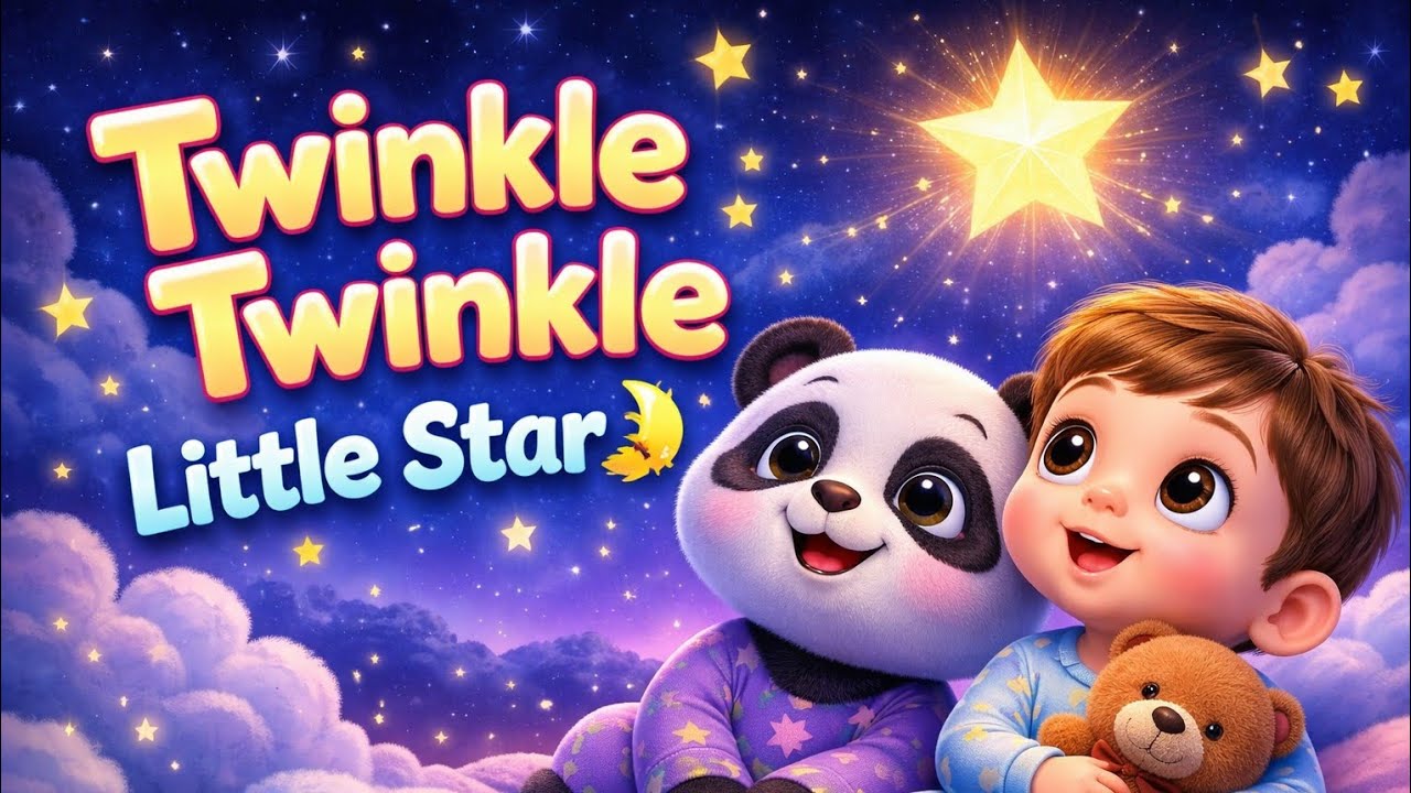 Twinkle Twinkle Little Star 🌟 | Nico & Panda Bedtime Lullaby | 5 Minute Baby Song