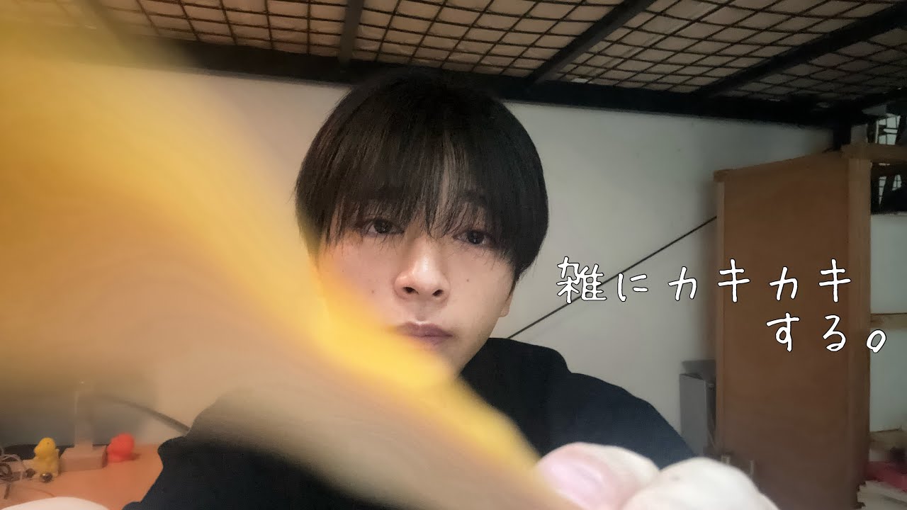 理系大学生【ASMR】カメラの画面をひっかく音（耳かき・梵天・指・綿棒）