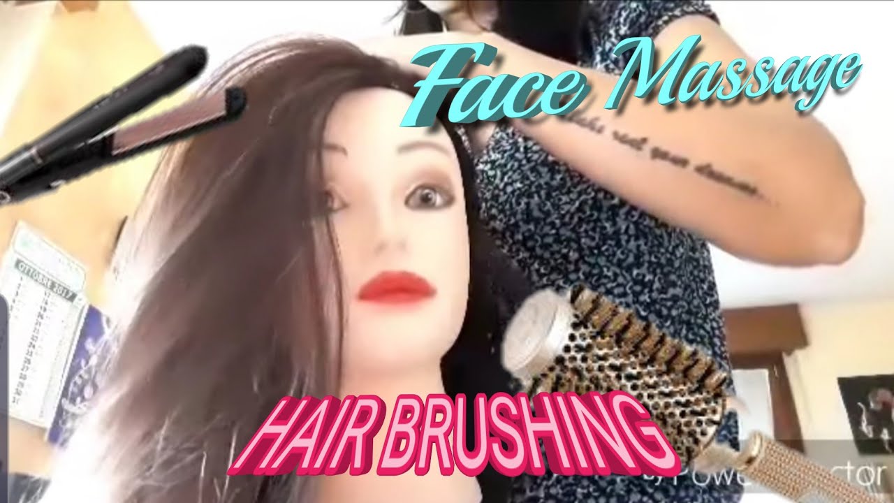 ASMR- Roleplay - 💆‍♀️BRUSHING HAIR and FACE MASSAGE