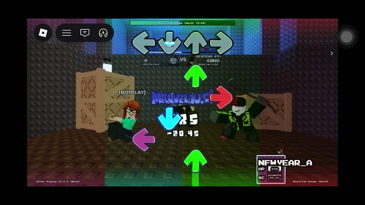 ROBLOX FNF MUSIC BLOCK TALES MOD GAMEPLAY : BIZVILLE DOCKS (S RANK)