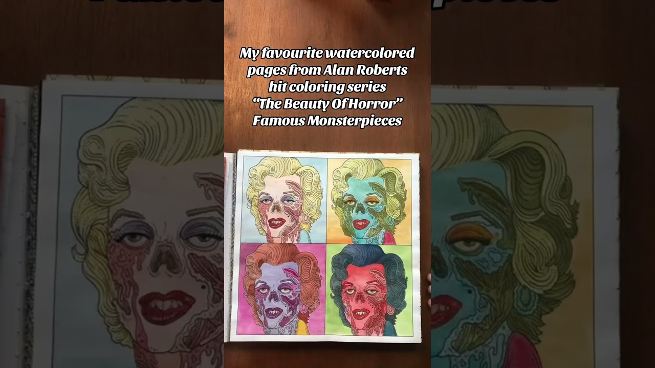 #horrorcoloringbook #alanroberts #colorwithme #coloringpages #watercolor #coloringbookforadults