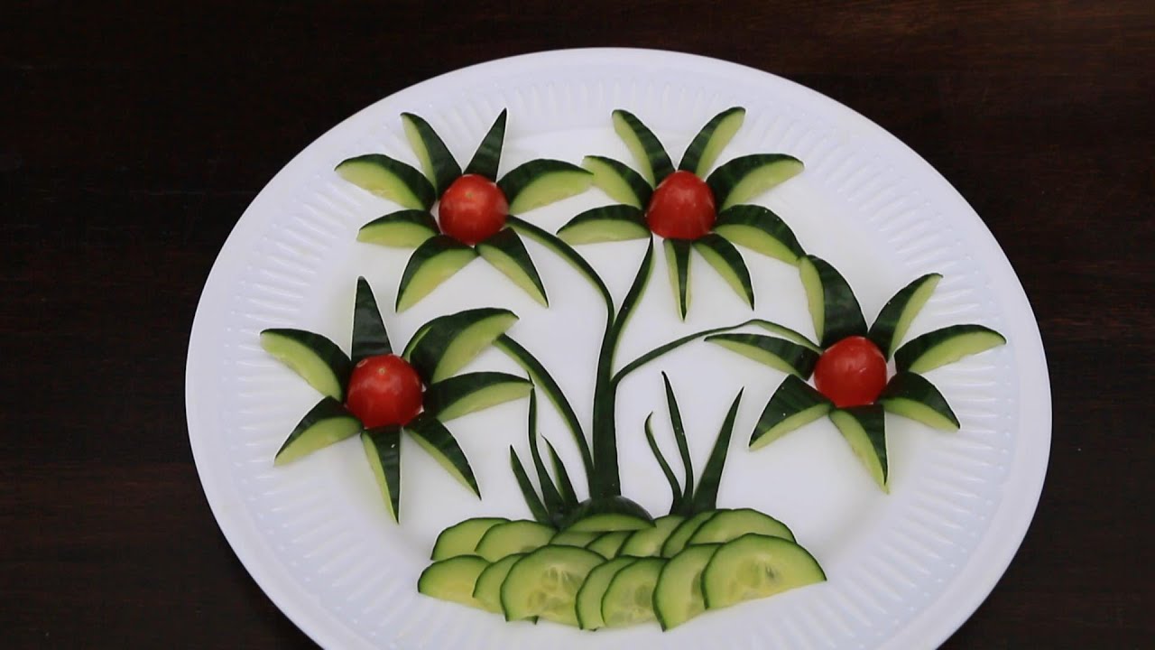 Super Salad Decoration Ideas - Food Decoration - Party Garnishing - Gardens Flower