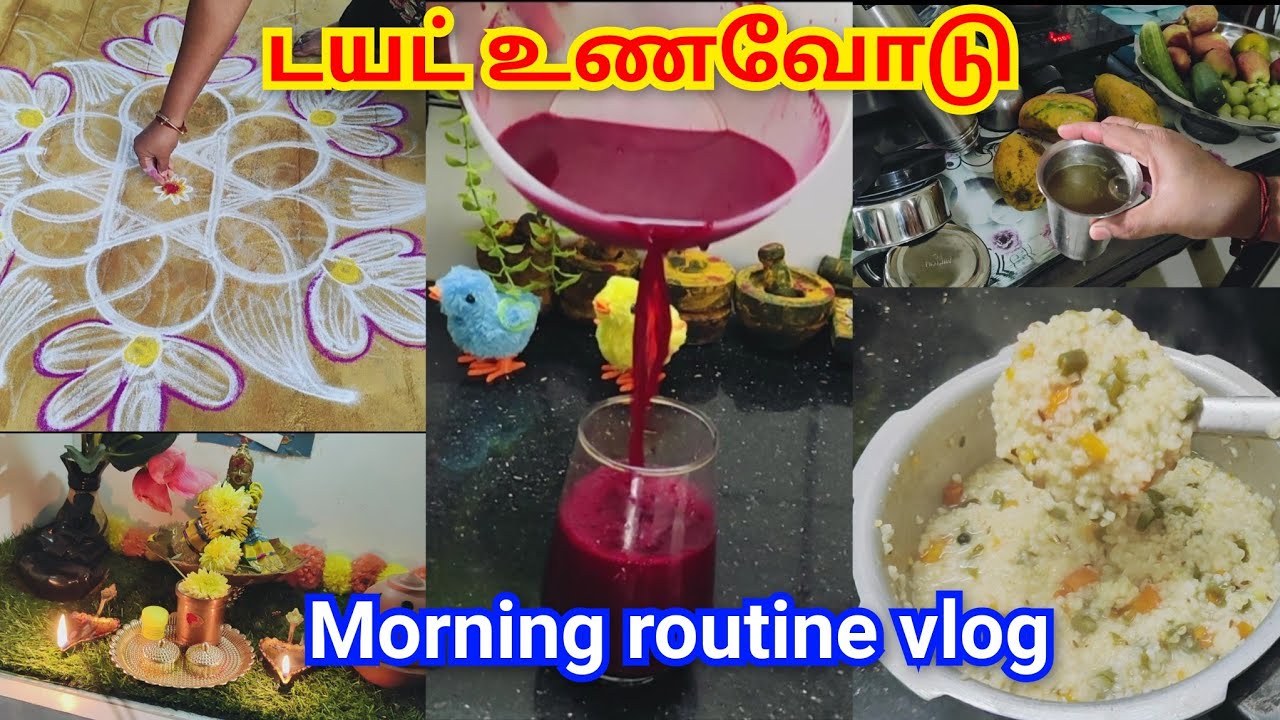 🔥டயட் உணவோடு காலை வேலைகள் | Morning daily routine vlog in Tamil #vlog