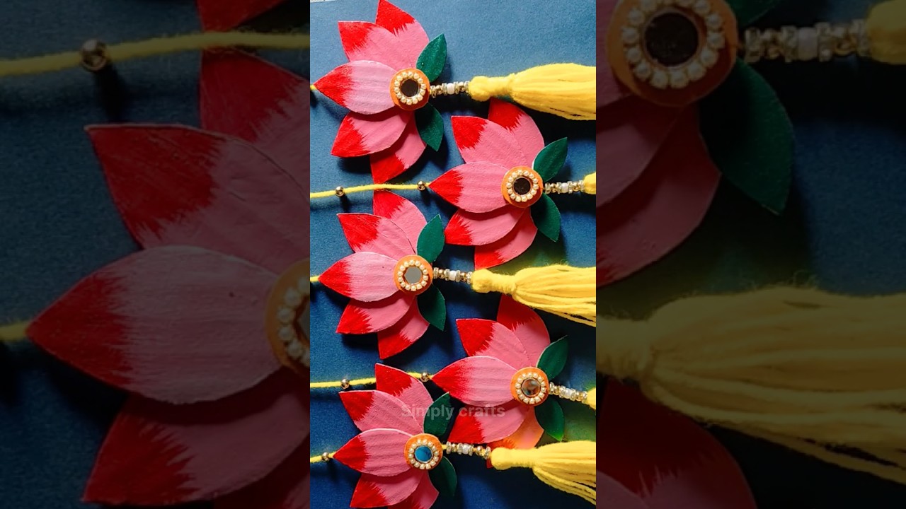 Toran making idea 😍/ Diwali decoration ideas / Side door hanging design #shorts #diy #diwali #craft